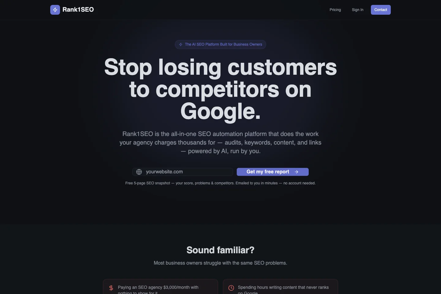 Rank1 SEO website